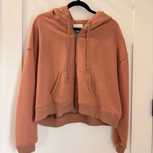 American Eagle Outfitters Terracotta Zip-Up Hoodie